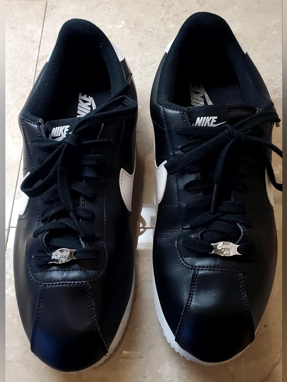 Nike Men’s Cortez Classic Black/White Low-Top Sneaker Size 11.5 - Picture 8 of 13